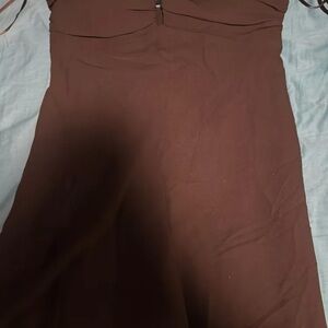 Princess Polly Strapless Brown Dress